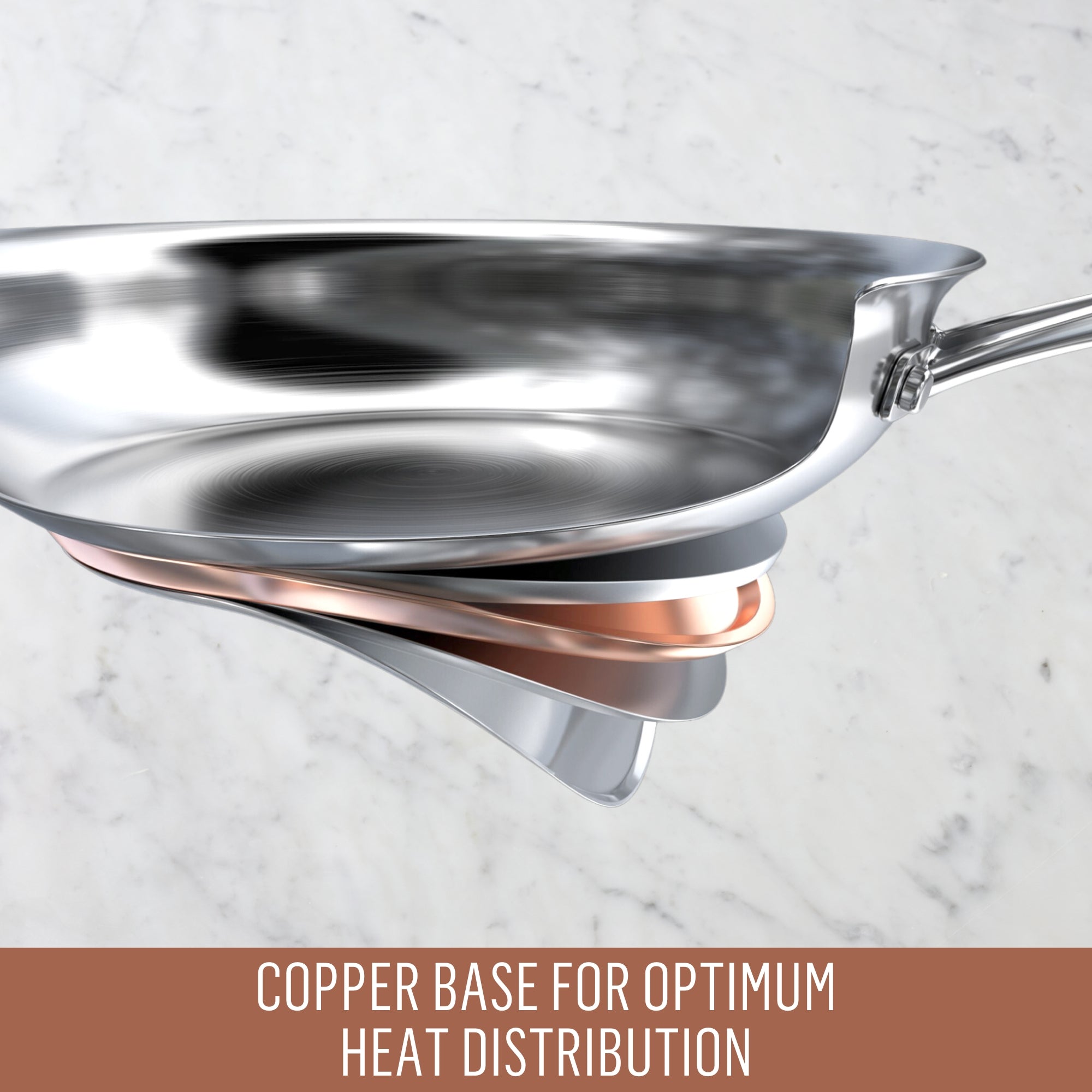 Essteele Per Vita Copper Base Stainless Steel Induction 3 Piece Covered Saucepan Set slider