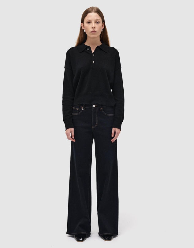 Eva Wide Cannes Jeans - Dark Indigo slider