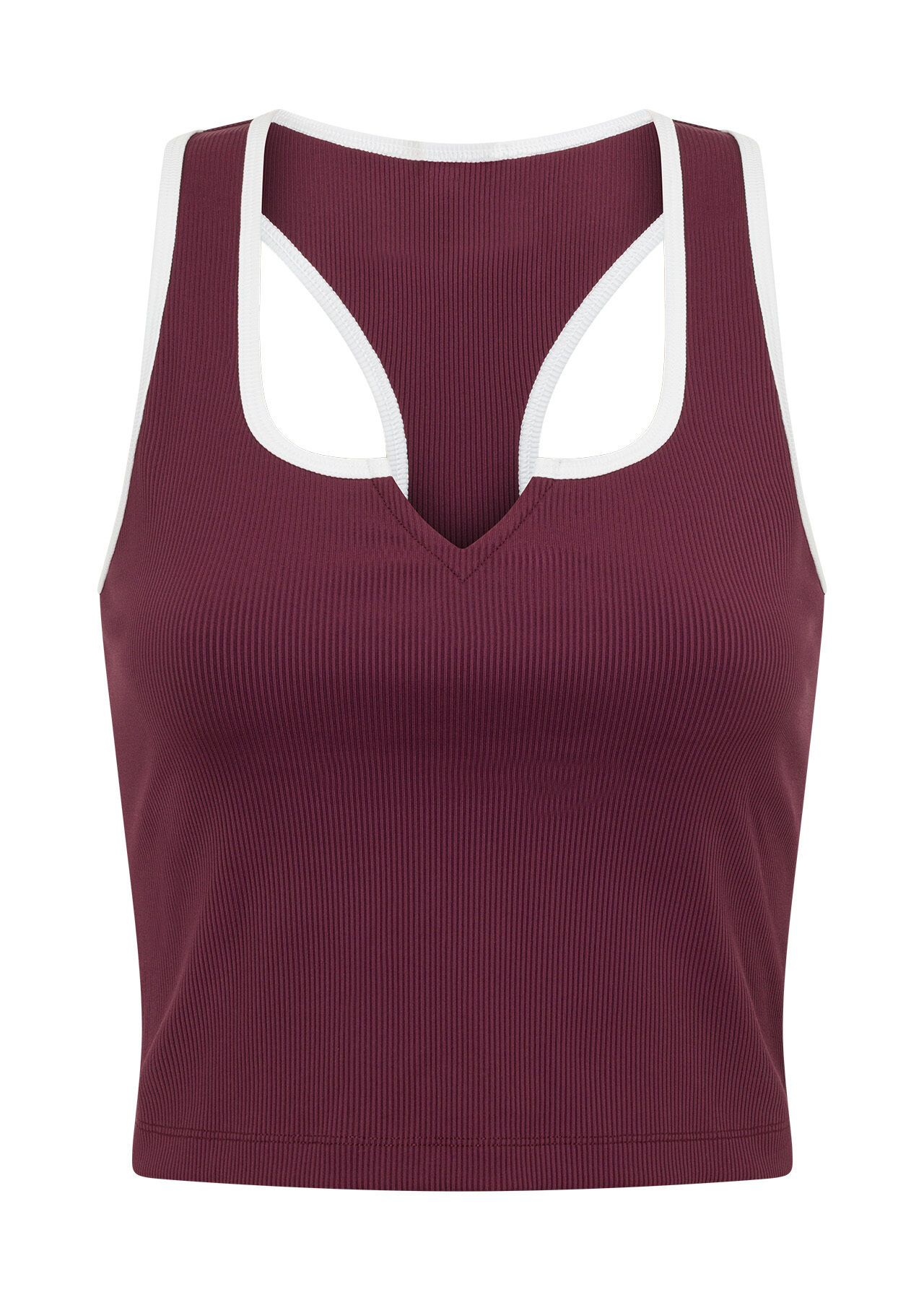 First Serve Rib Active Tank - Maroon slider