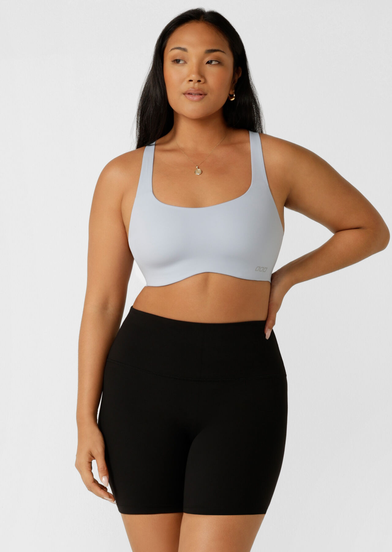 Flex Appeal Moulded Sports Bra - Beach House Blue slider