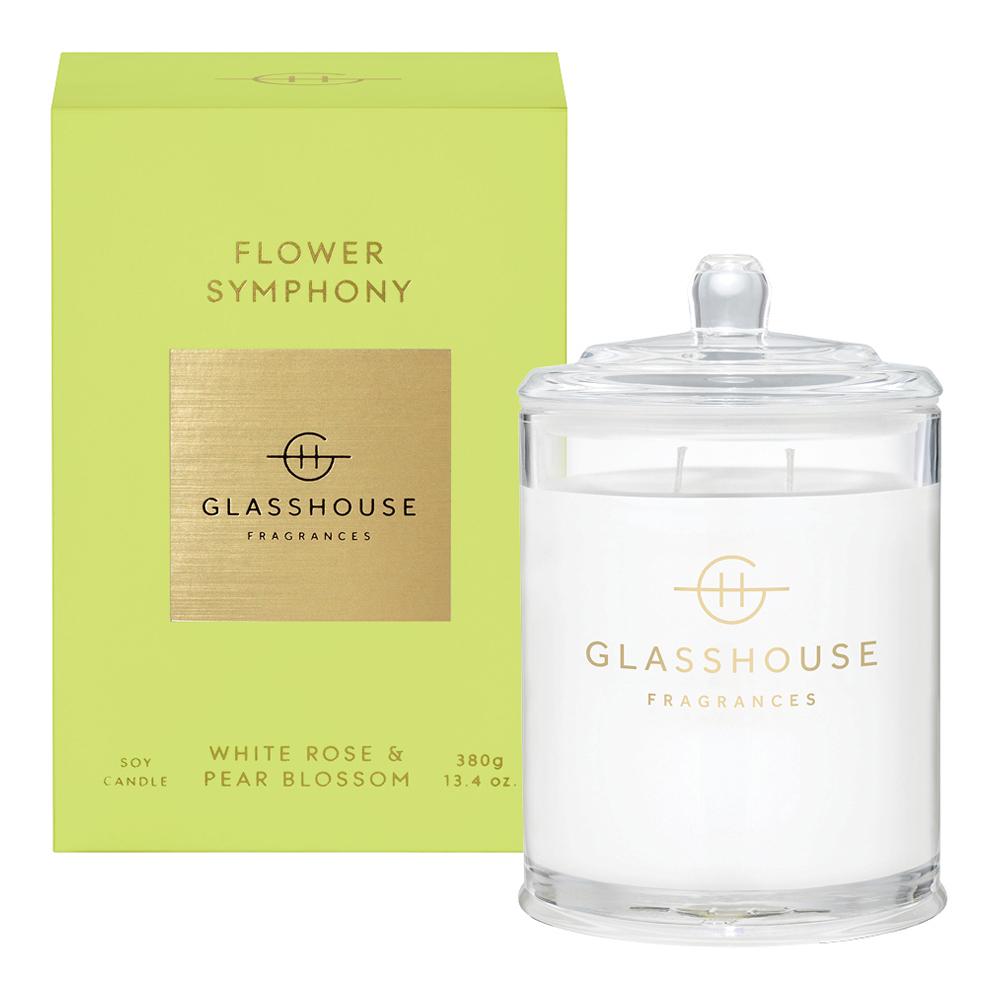 Flower Symphony White Rose And Pear Blossom Soy Candle slider