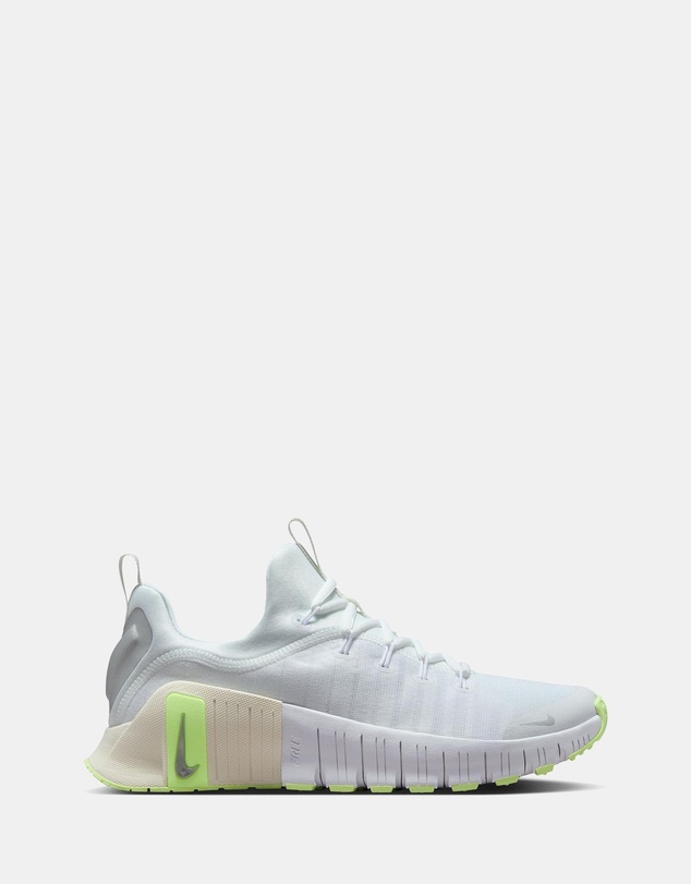 Free Metcon 6 - Women's - White, Metallic Silver & Barely Volt & Sail