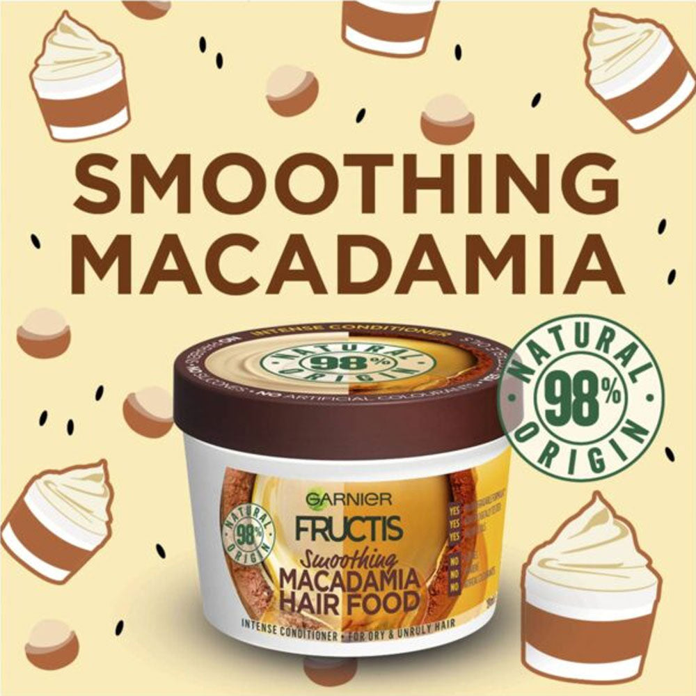 Garnier Fructis Hair Food Smoothing Macadamia 3-in-1 Mask Treatment 390ml slider