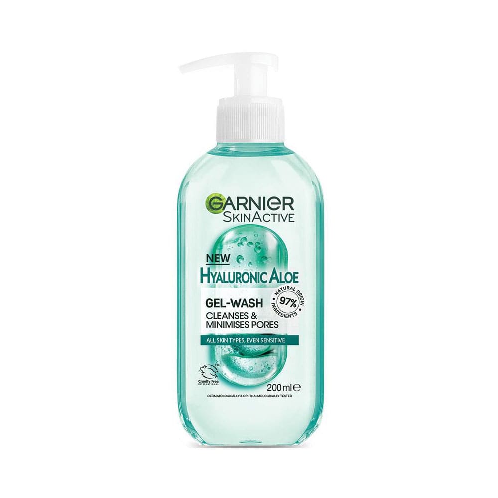Garnier Gel Wash Skin Active Hyaluronic Aloe All Skin Types Even Sensitive 200ml