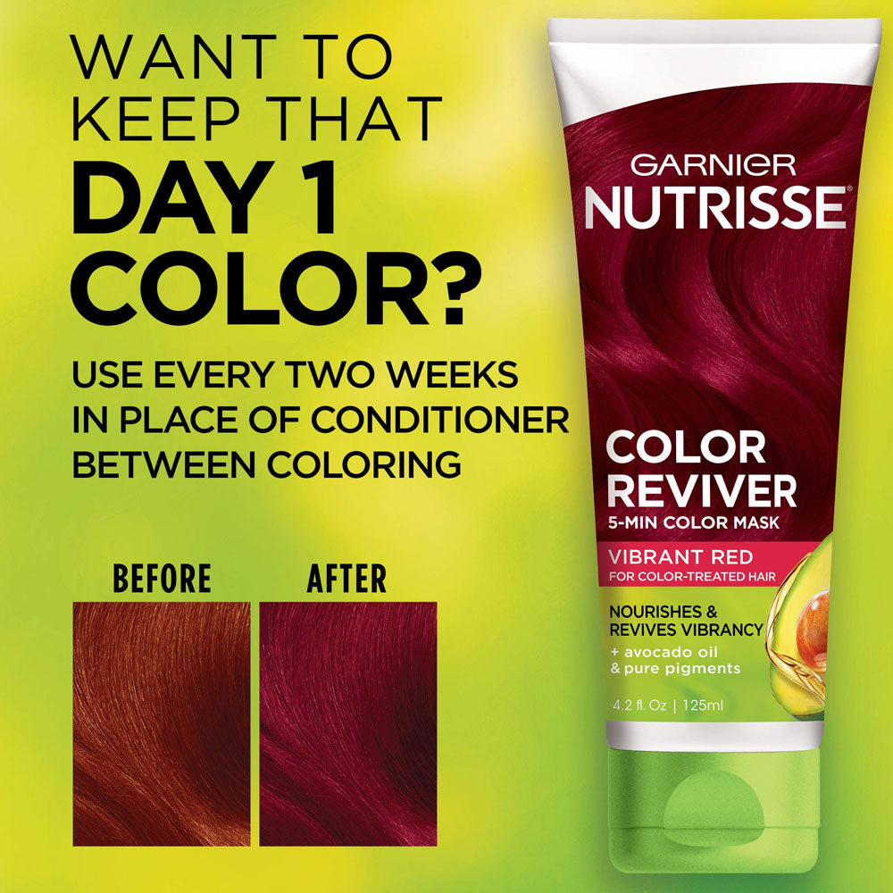 Garnier Nutrisse Color Reviver 5-Min Color Mask Vibrant Red 125ml slider