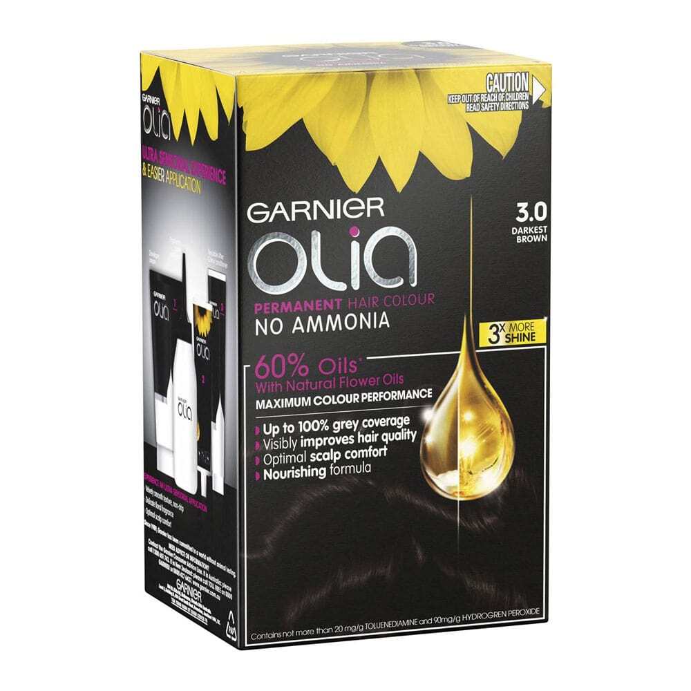 Garnier Olia Permanent Hair Colour 3.0 Darkest Brown slider