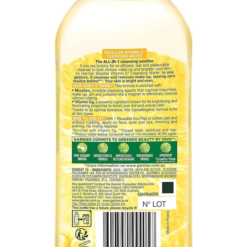 Garnier Skin Active Micellar Vitamin C Cleansing Water 400ml slider