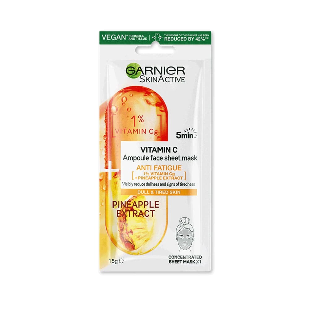 Garnier Skin Active Vitamin C Ampoule Face Sheet Mask Pineapple Extract 15g slider