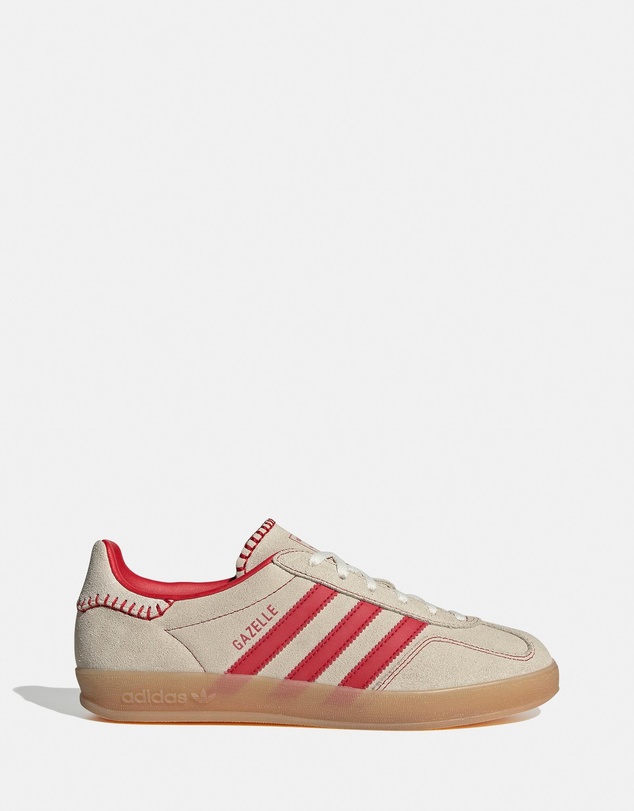 Gazelle Indoor Shoes - Women's - Better Scarlet, Better Scarlet & Cream White