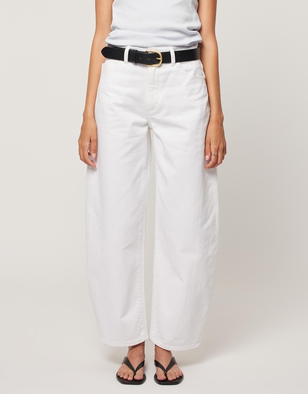 Gigi Barrel Jeans - Vintage White