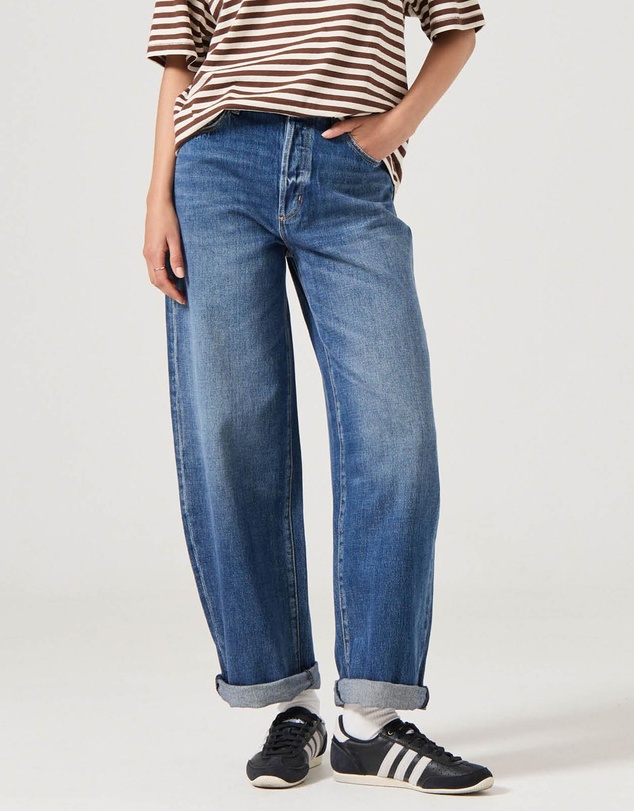 Gigi Barrel Paris Texas Turn Up Jeans - Paris Texas
