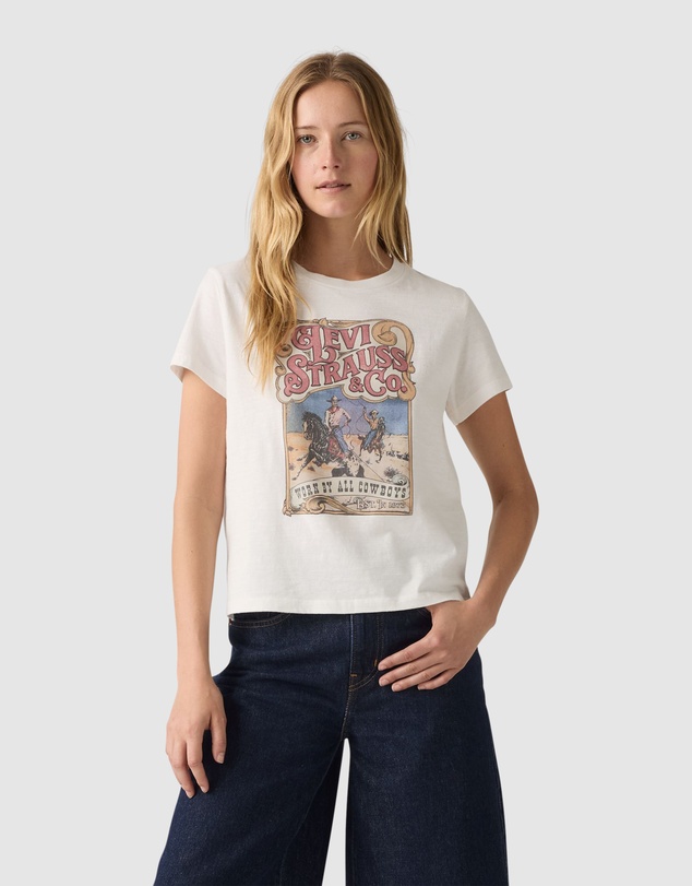 Graphic Boxy T-Shirt - Cowboys Poster Sugar Swizzle