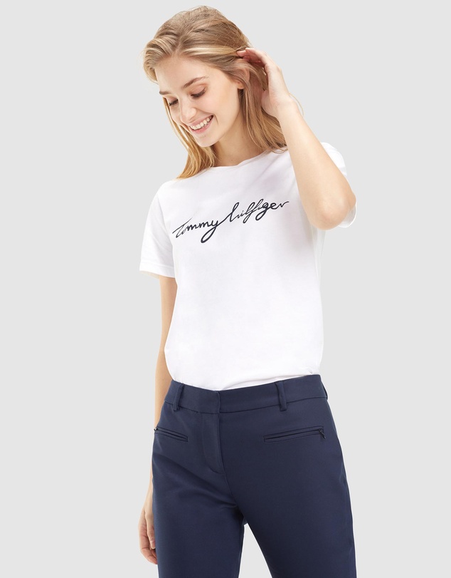 Heritage Crew Neck Graphic Tee - Classic White