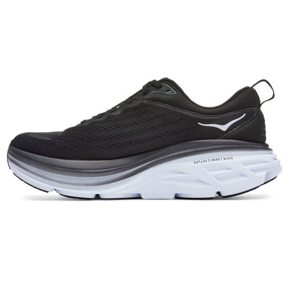 Hoka Bondi 8 - Mens Running Shoes - Black/White slider