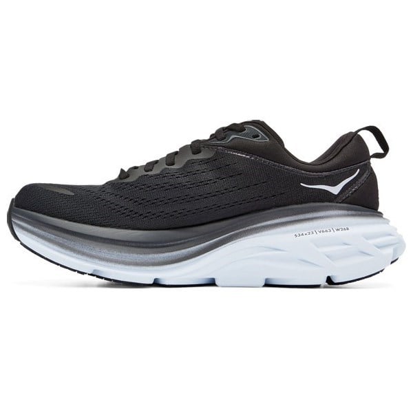 Hoka Bondi 8 - Womens Running Shoes - Black/White slider