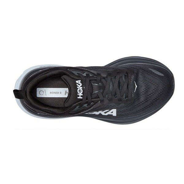 Hoka Bondi 8 - Womens Running Shoes - Black/White slider