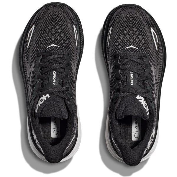 Hoka Clifton 9 - Mens Running Shoes - Black/White slider