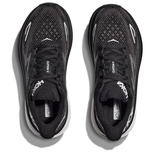 Hoka Clifton 9 - Womens Running Shoes - Black/White slider