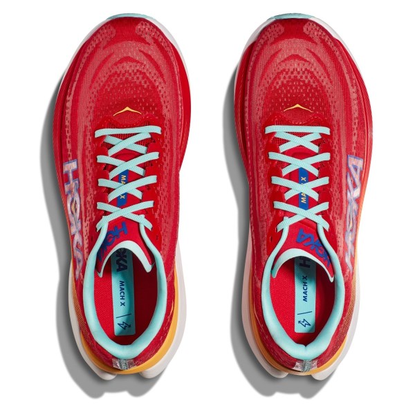 Hoka Mach X - Mens Running Shoes - Cerise/Cloudless slider