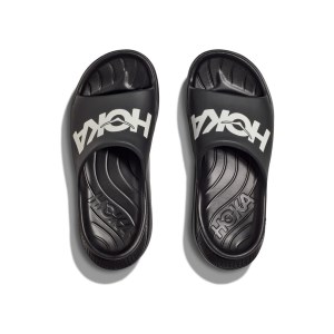 Hoka Ora Athletic Slide 3 - Unisex Recovery Slides - Black/White slider