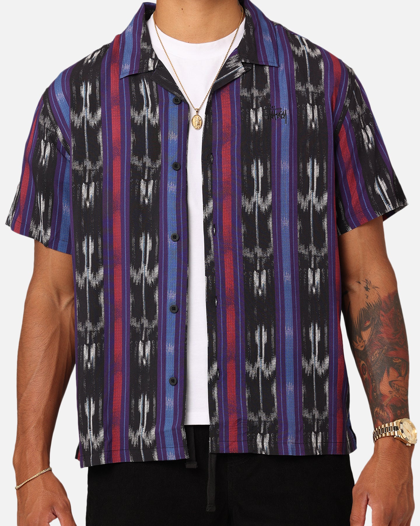 Ikat Strip Short Sleeve Shirt slider