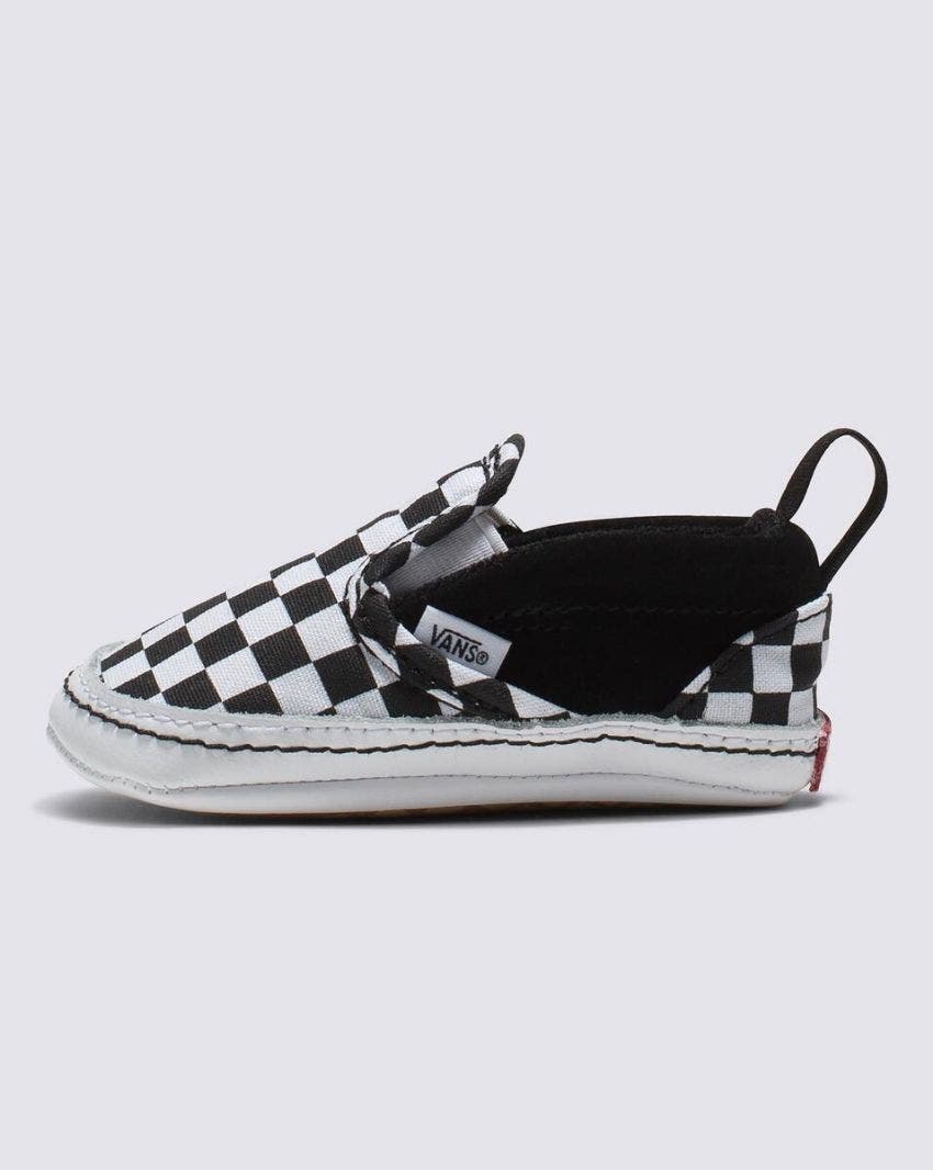 INFANT SLIP-ON V CRIB CHECK - (CHECKER) BLACK WHITE slider