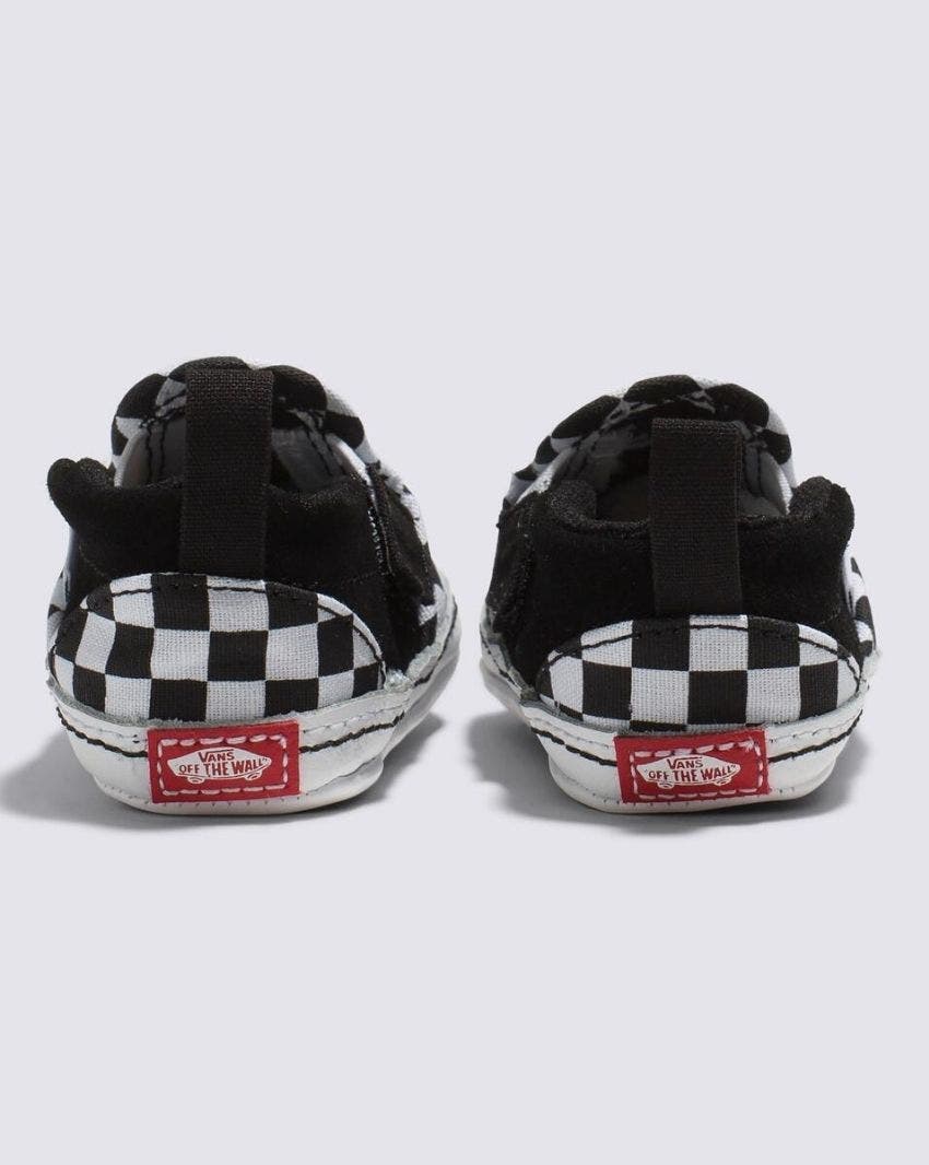 INFANT SLIP-ON V CRIB CHECK - (CHECKER) BLACK WHITE slider