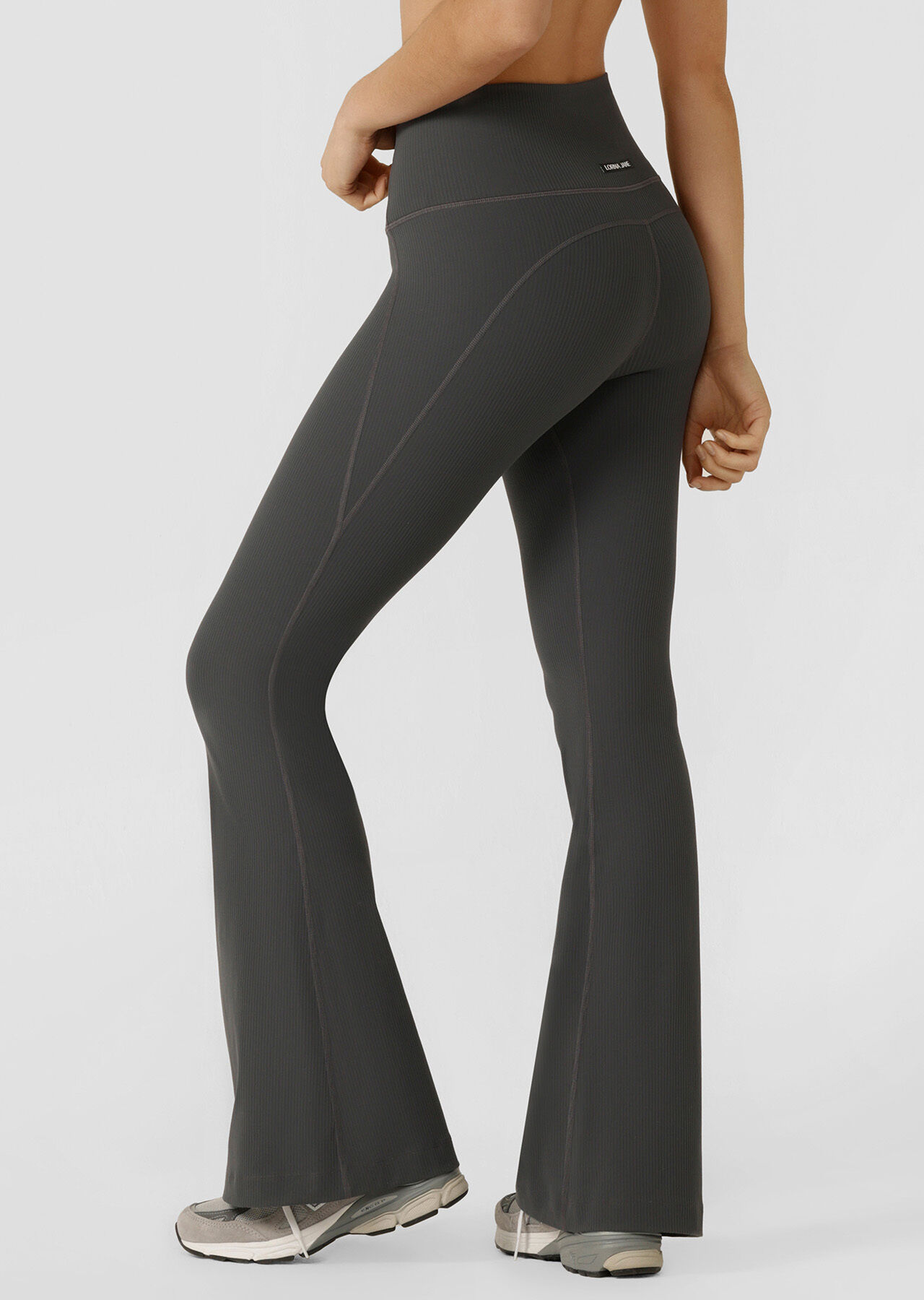 Irresistible Hi Fold Rib Flared Leggings - Titanium slider