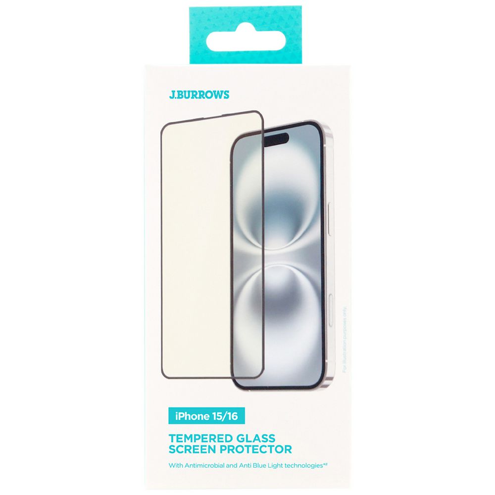 J. Burrows iPhone 16 Antimicrobial Screen Protector slider