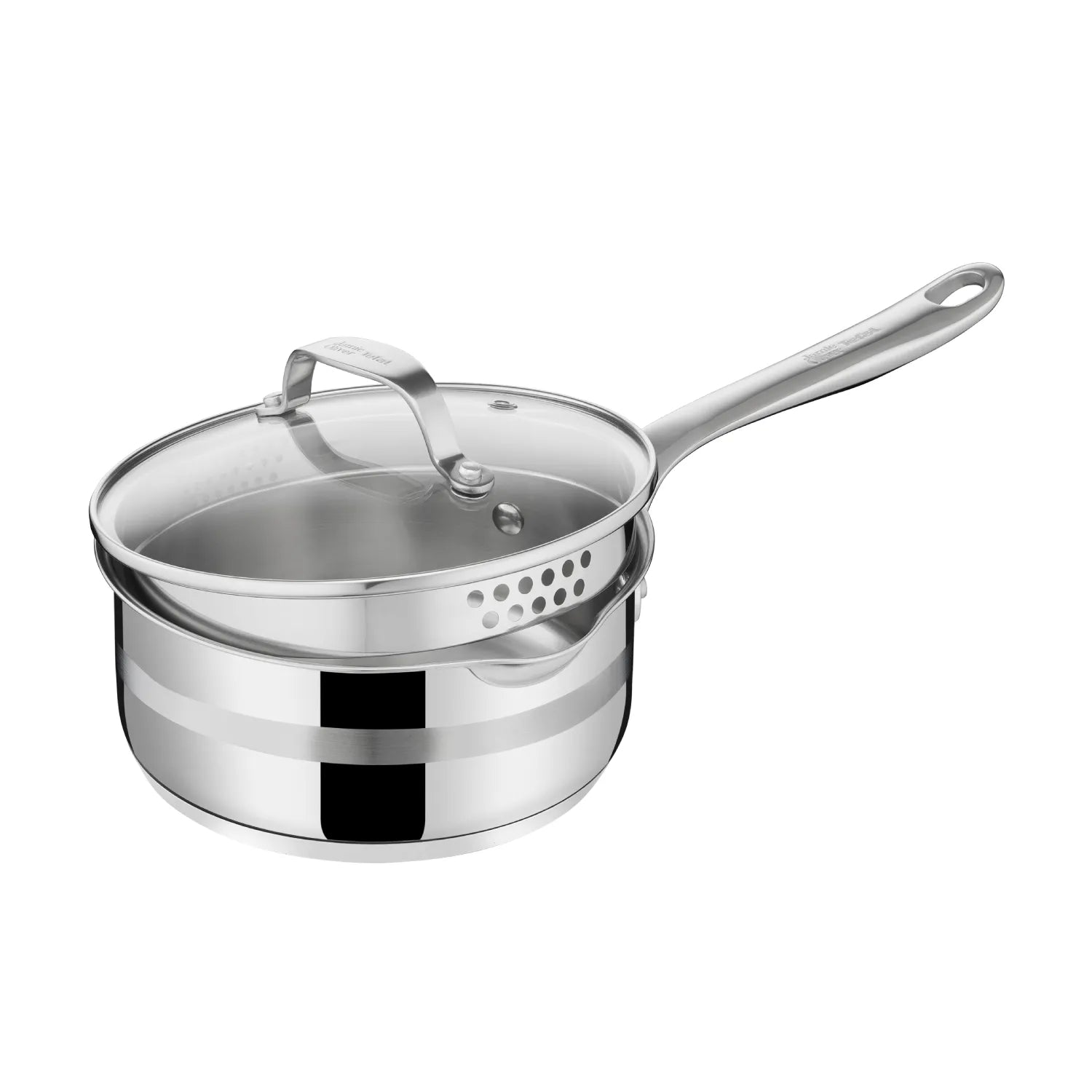 Jamie Oliver by Tefal Cook Smart Induction Stainless Steel 3pc Pot Set + Lids slider