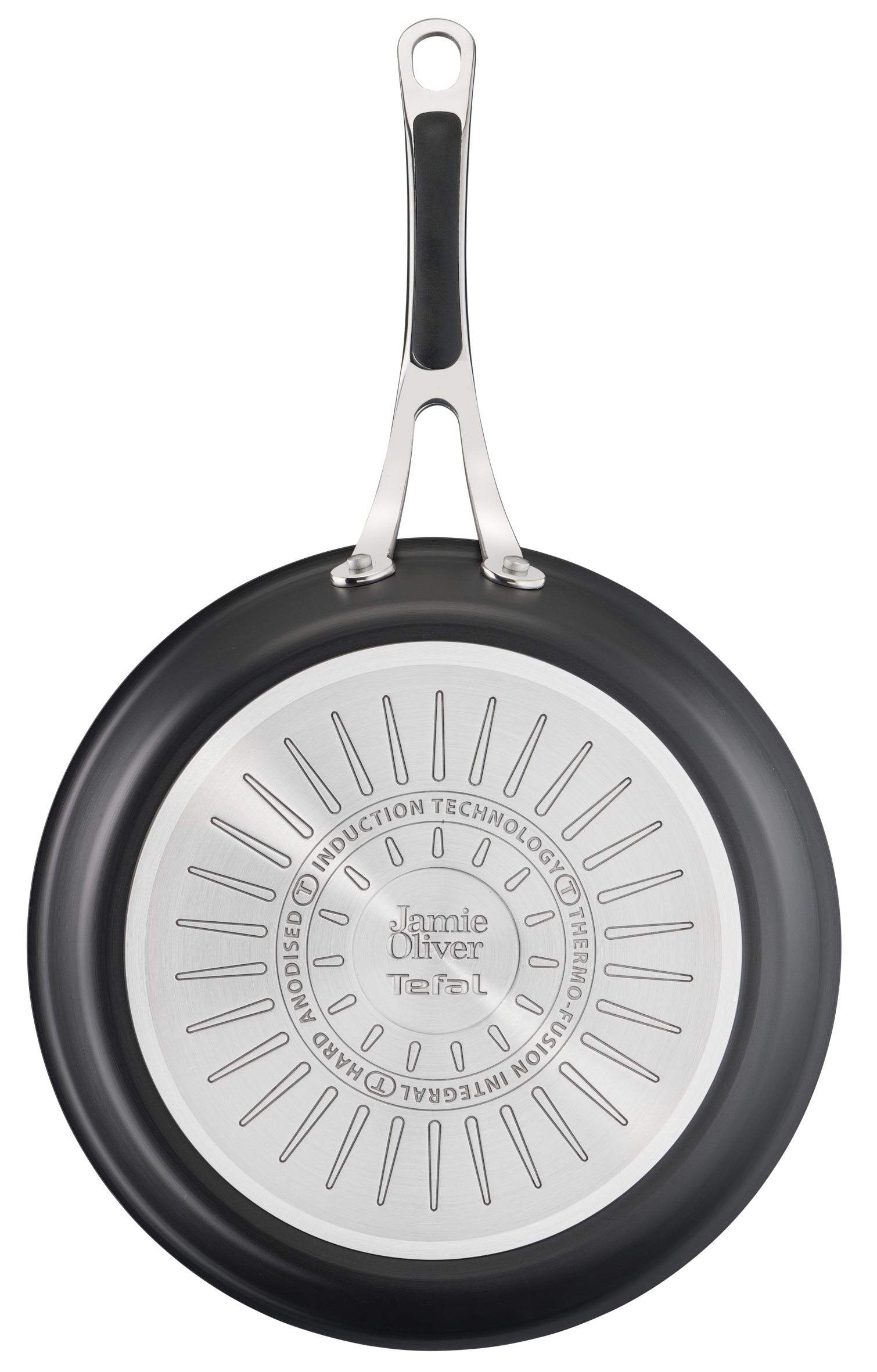 Jamie Oliver by Tefal Cooks Classic Non-Stick Induction Hard Anodised Twinpack Frypan Set 24/28cm slider