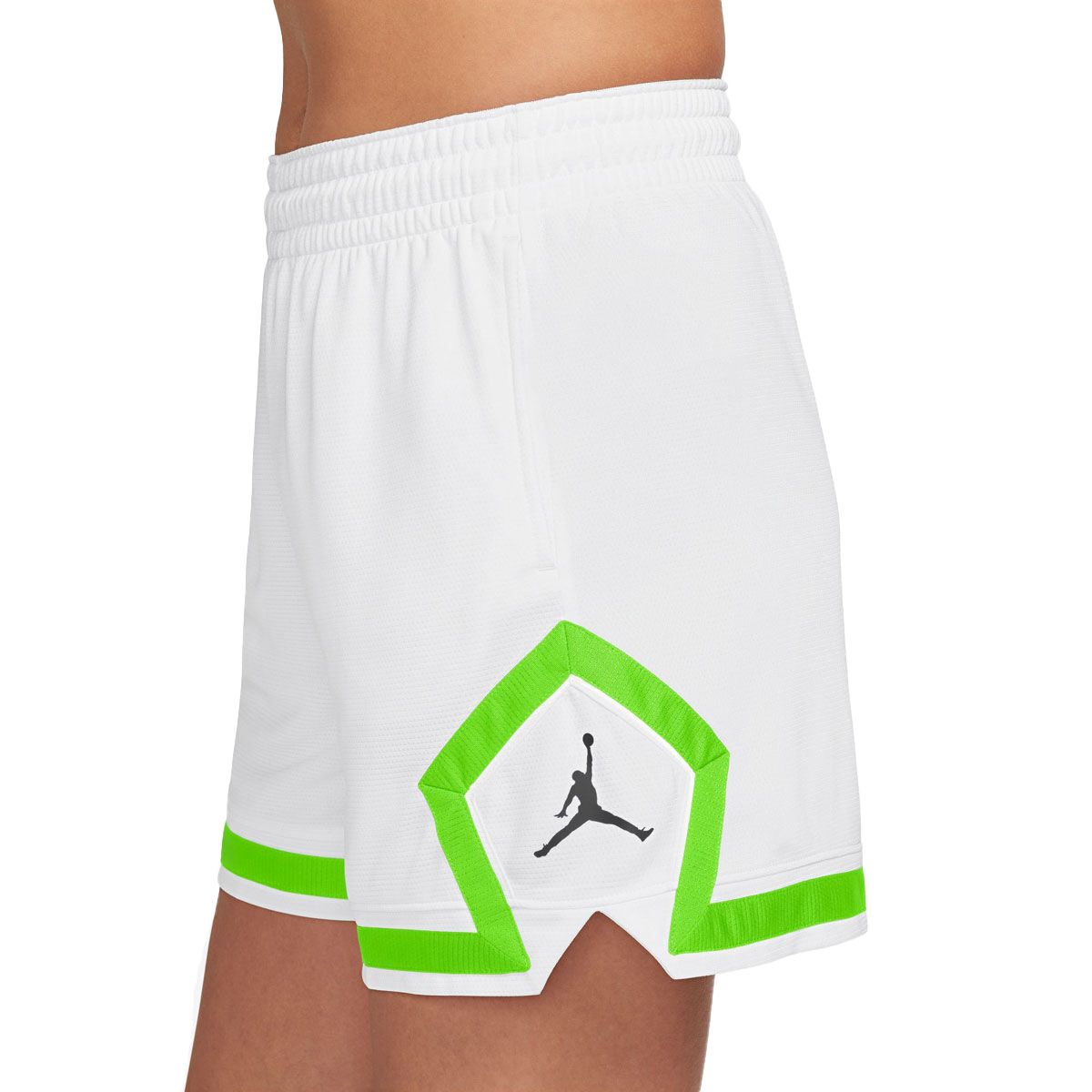 Jordan Sport Womens 4 Inch Diamond Shorts - White slider