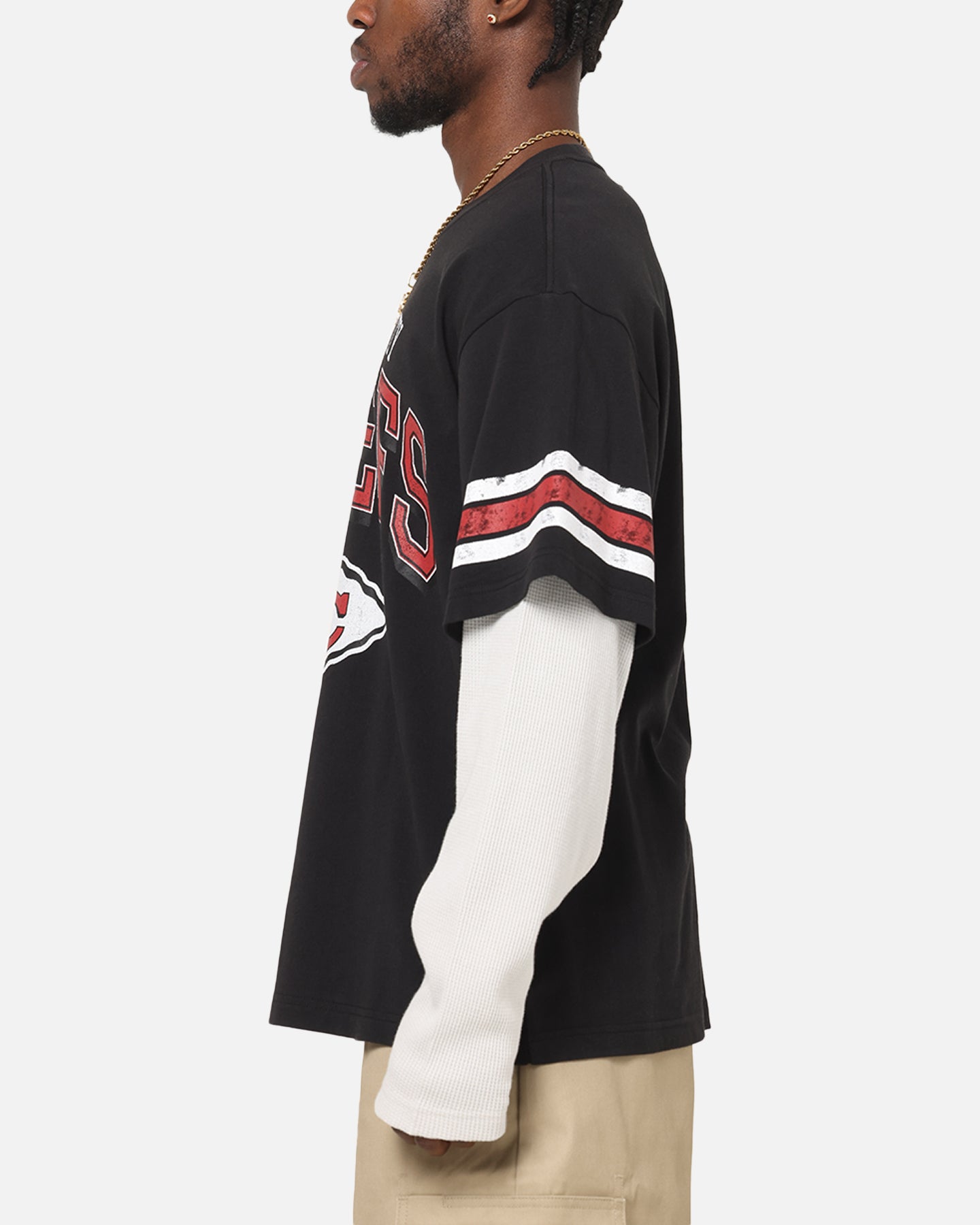 Kansas City Chiefs Waffle Mock Layer Long Sleeve T-Shirt slider