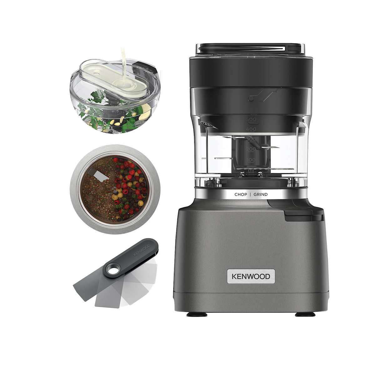 Kenwood CHP80000SI Duo Prep 2 in 1 Chopper and Grinder - Grey
