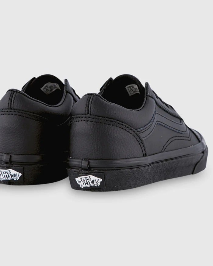 KIDS OLD SKOOL LEATHER - (LEATHER) BLACK MONO slider