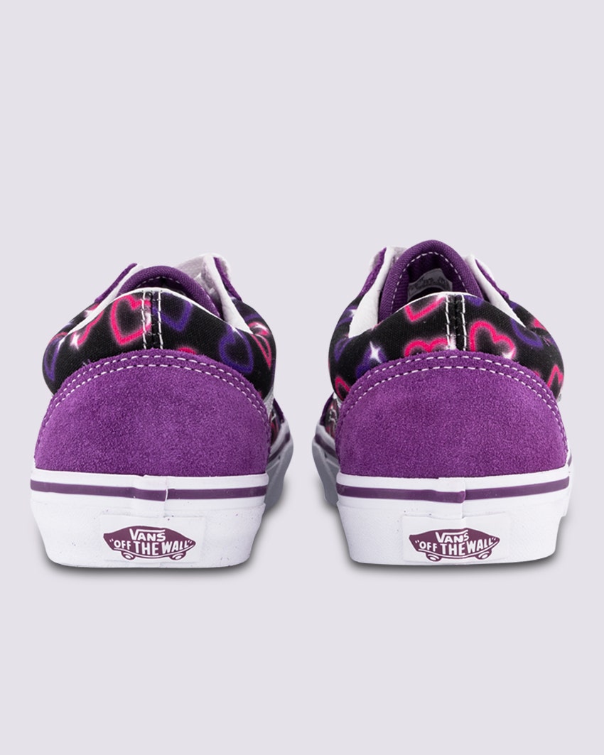 KIDS OLD SKOOL - NEON HEARTS PURPLE/MULTI slider