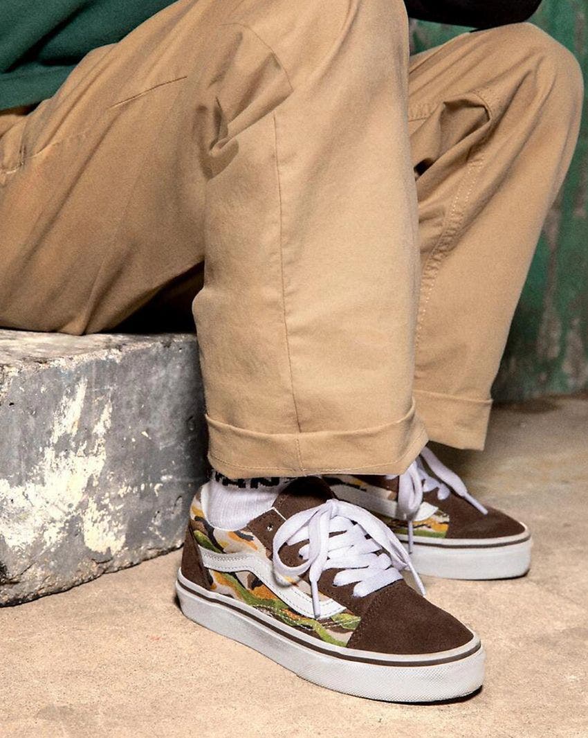 KIDS OLD SKOOL - PAINTED CAMO BROWN/MULTI slider