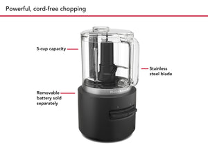 KitchenAid Cordless Go 5 Cup Food Chopper Without Battery slider