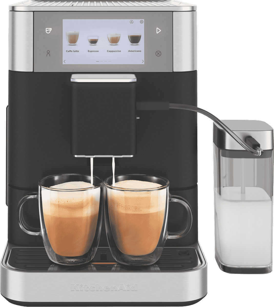 KitchenAid Fully Automatic Espresso Machine With Milk Container Cast Iron Black slider