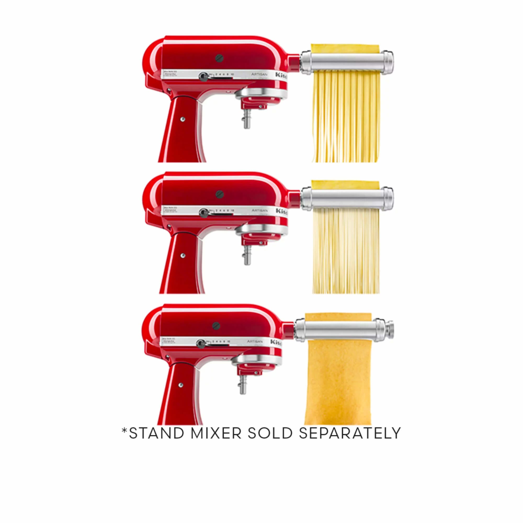 KitchenAid Pasta Roller Attachment Set 3pc - Silver/Grey slider