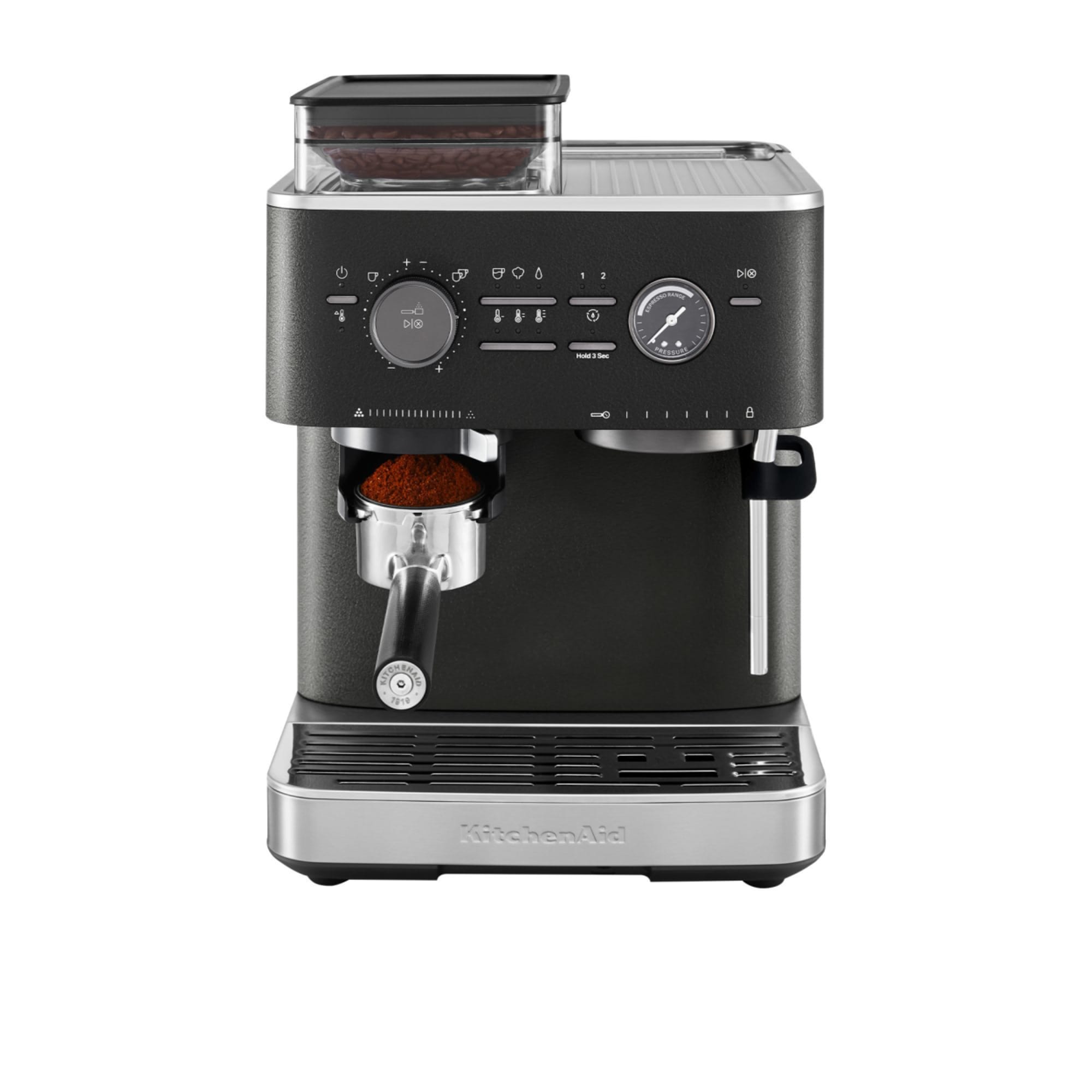 KitchenAid Semi Automatic Espresso Machine w/ Burr Grinder Cast Iron Black - Cart slider