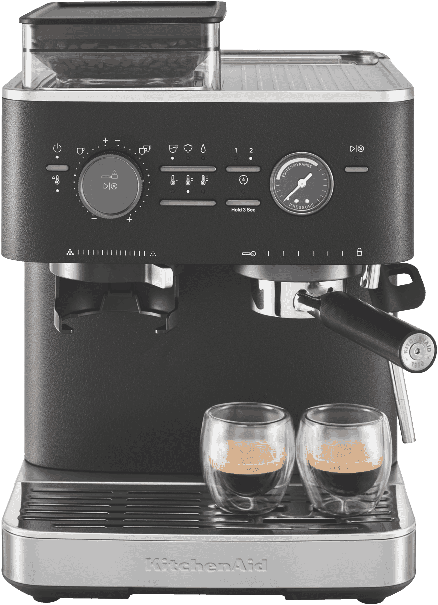 KitchenAid Semi Automatic Espresso Machine With Burr Grinder Cast Iron Black slider