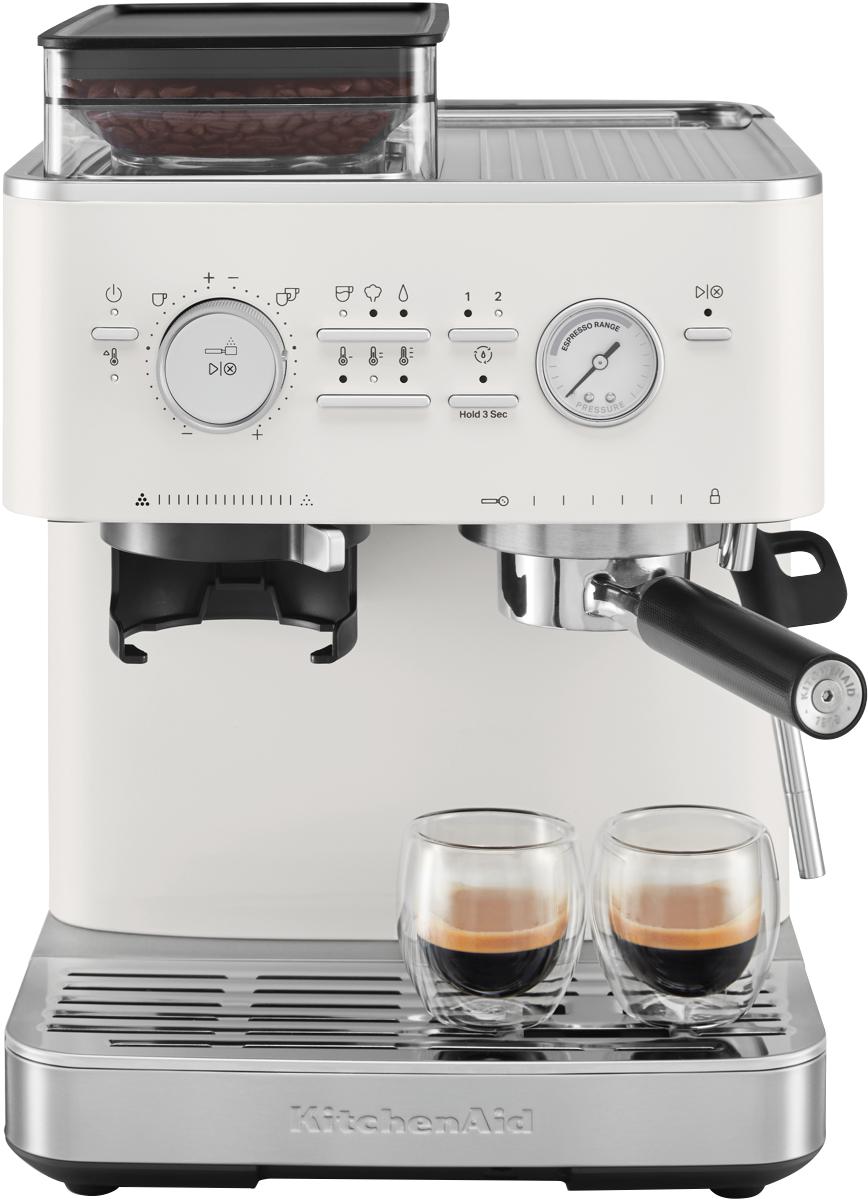 KitchenAid Semi Automatic Espresso Machine With Burr Grinder Porcelain