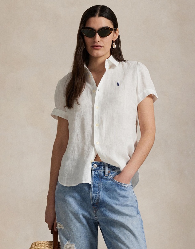 Linen SS Shirt - White