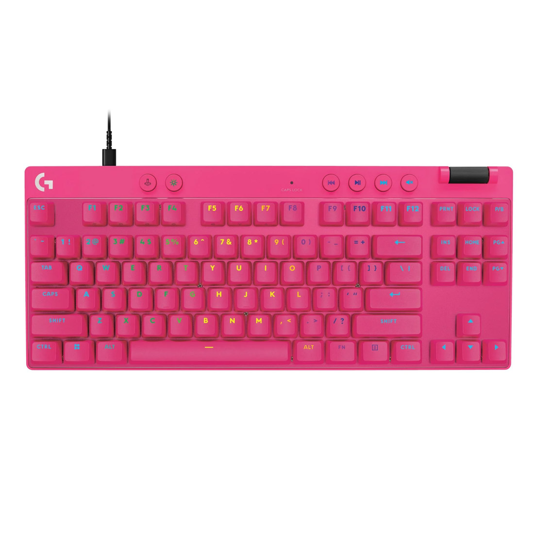 Logitech G PRO X TKL RAPID Tenkeyless Gaming Keyboard w/ Magnetic Analog Switches - Magenta