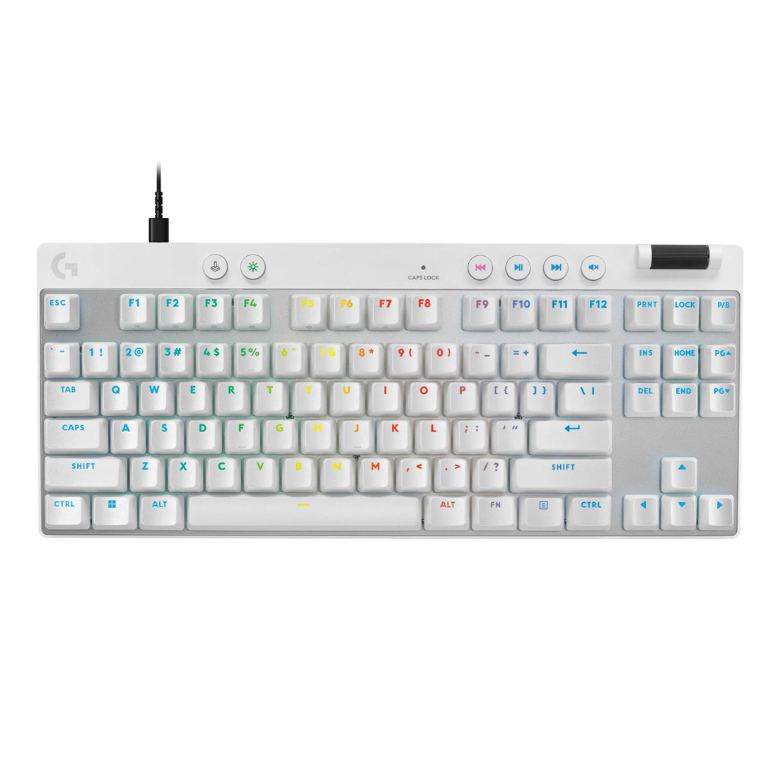 Logitech G PRO X TKL RAPID Tenkeyless Gaming Keyboard w/ Magnetic Analog Switches - White