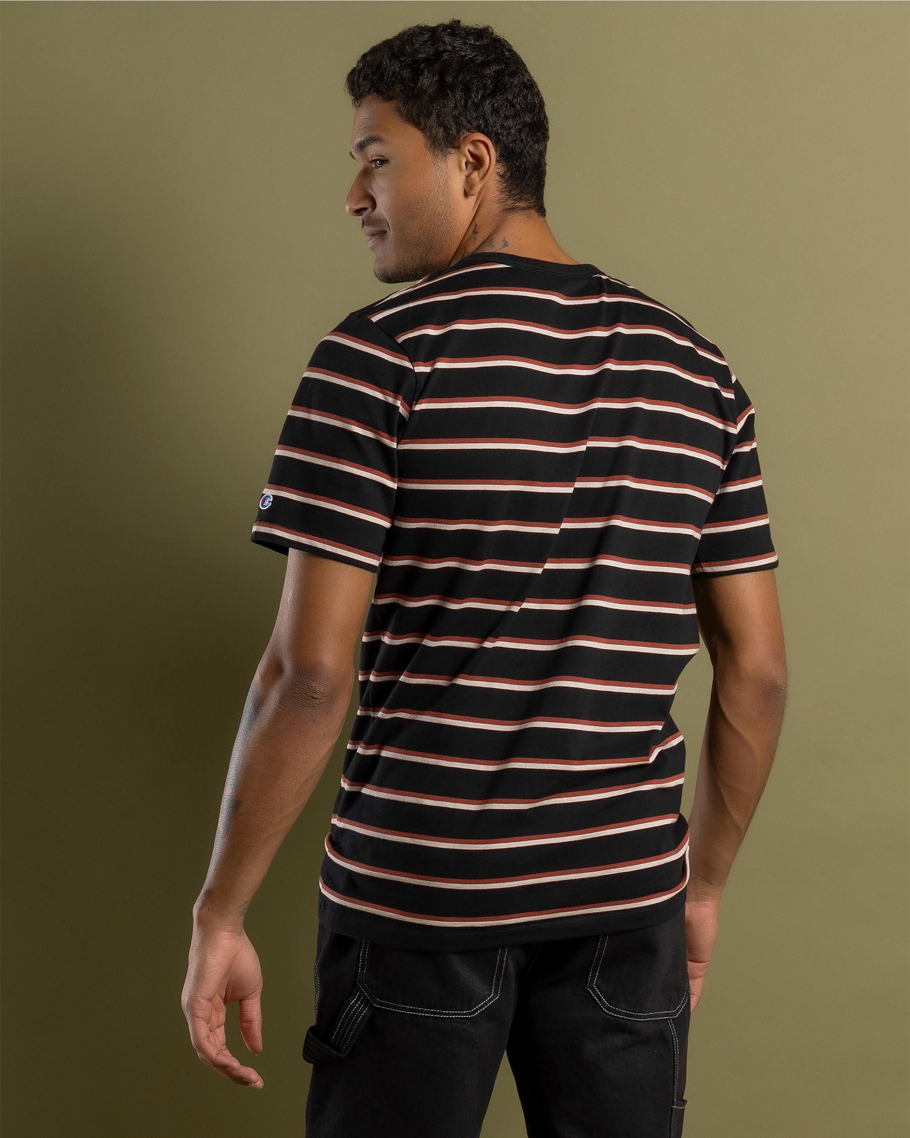 Logo Stripe T-Shirt - Black/dark Wood/autumn Beige slider