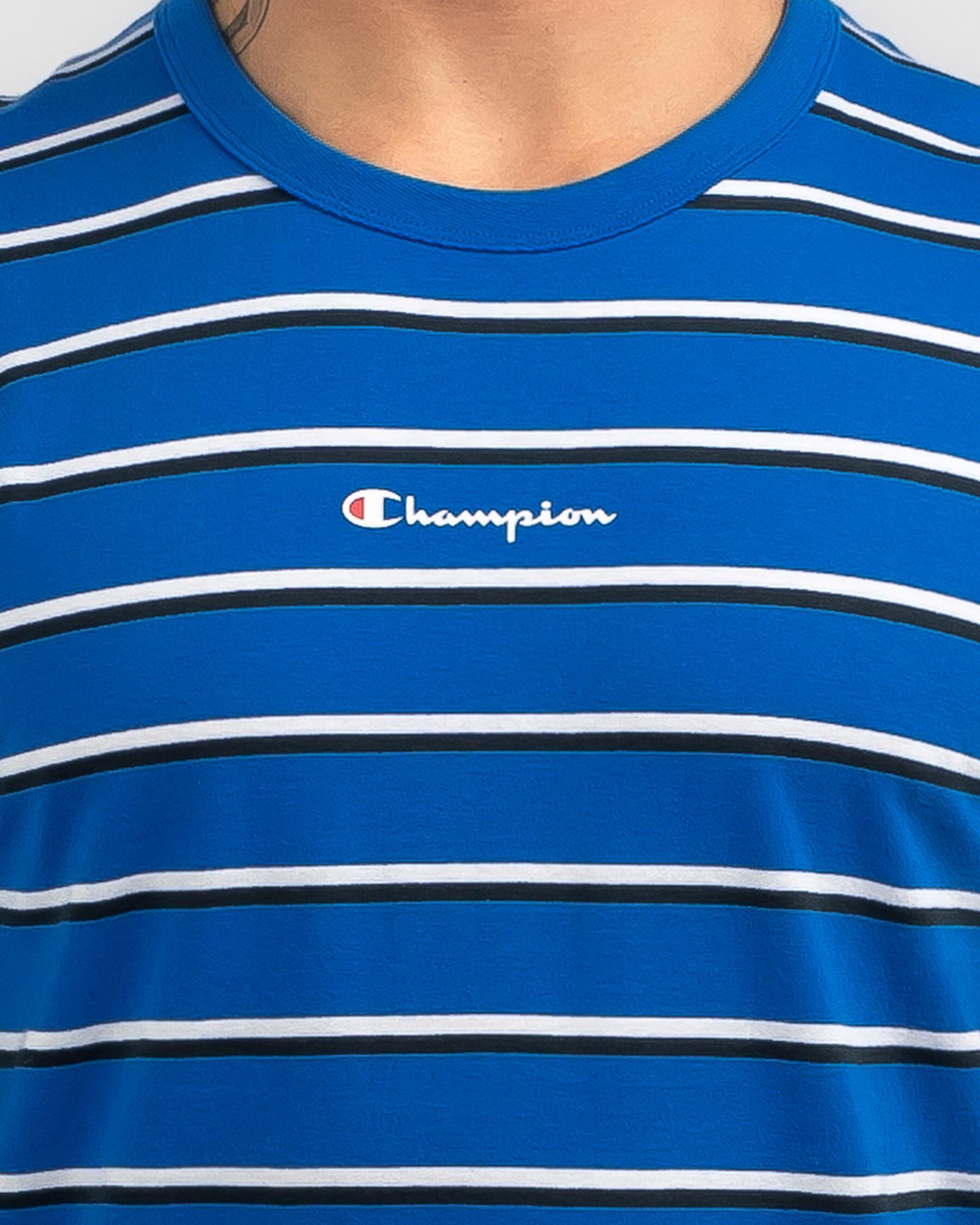 Logo Stripe T-Shirt - Force/white/championship slider