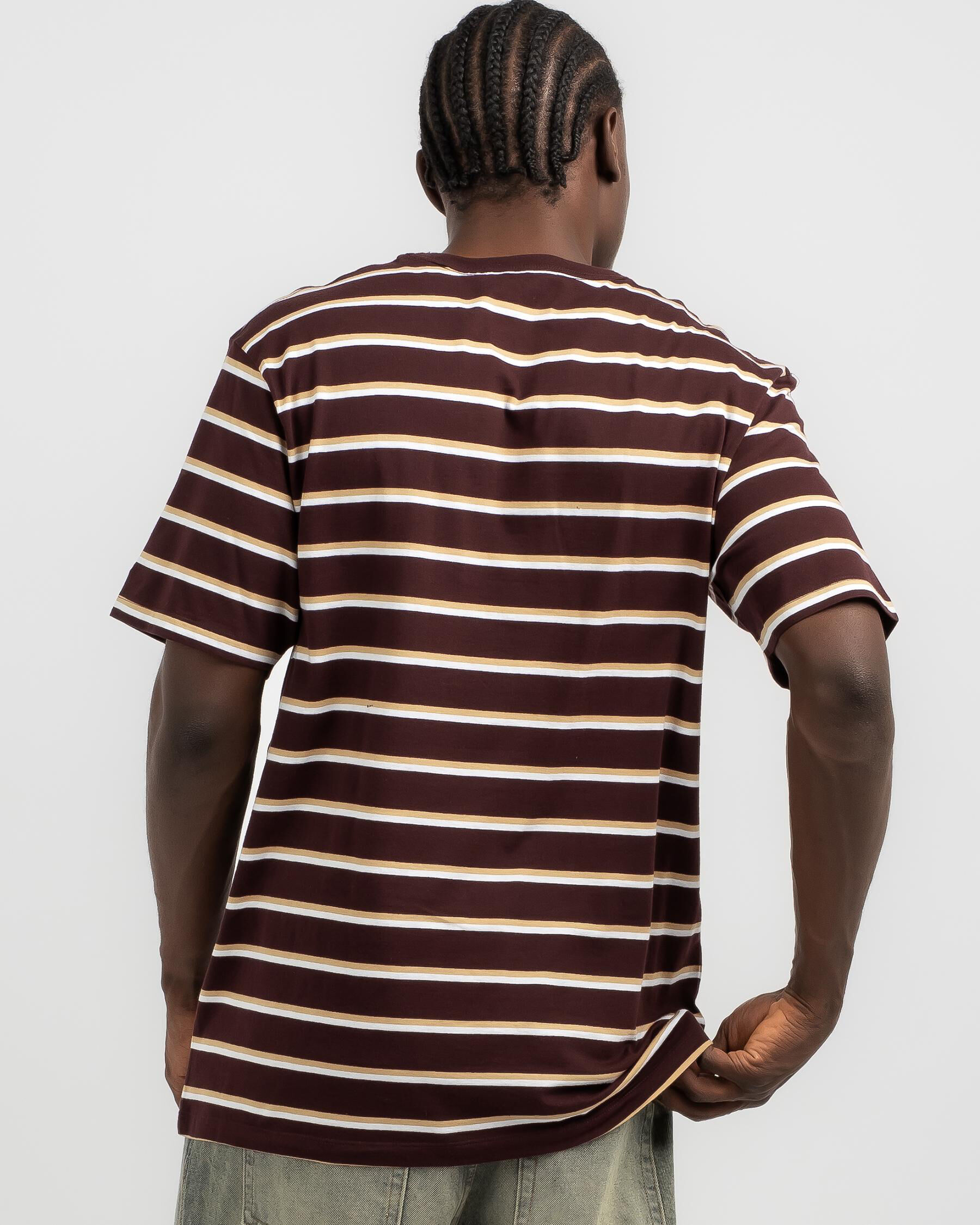 Logo Stripe T-Shirt - Plum Roll/white/branchin Out slider