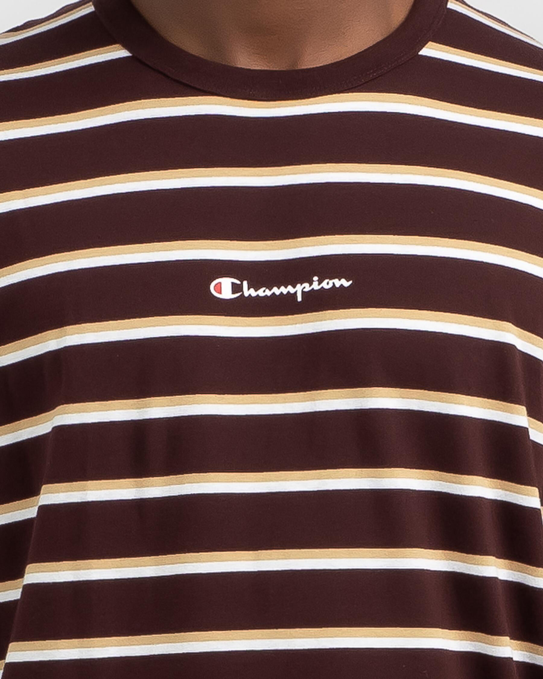 Logo Stripe T-Shirt - Plum Roll/white/branchin Out slider